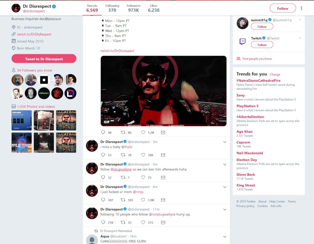 drdisrespect hacked twitter