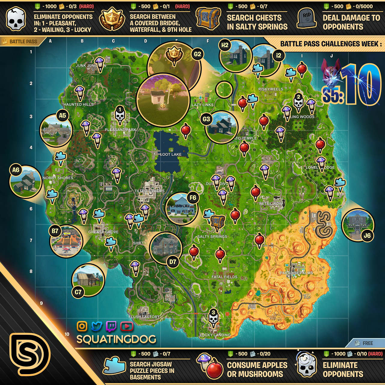 fortnite season 5 week 10 challenges