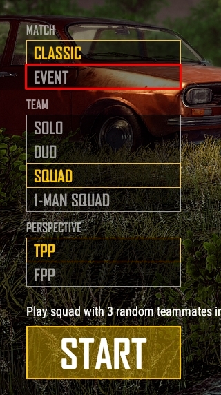 pubg event mode 1