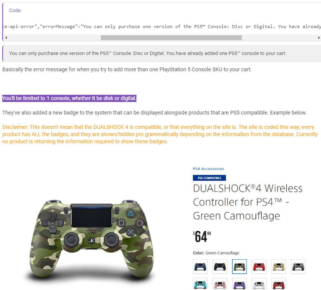 codeps5preoders