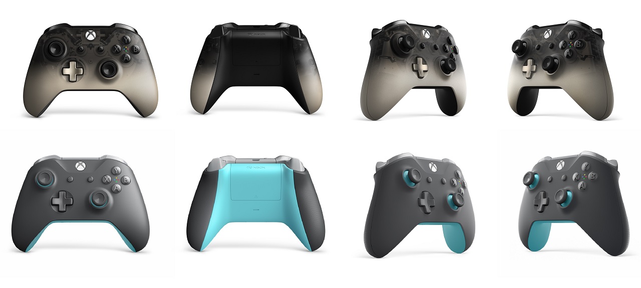 xbox one controllers phantom black grey blue 1
