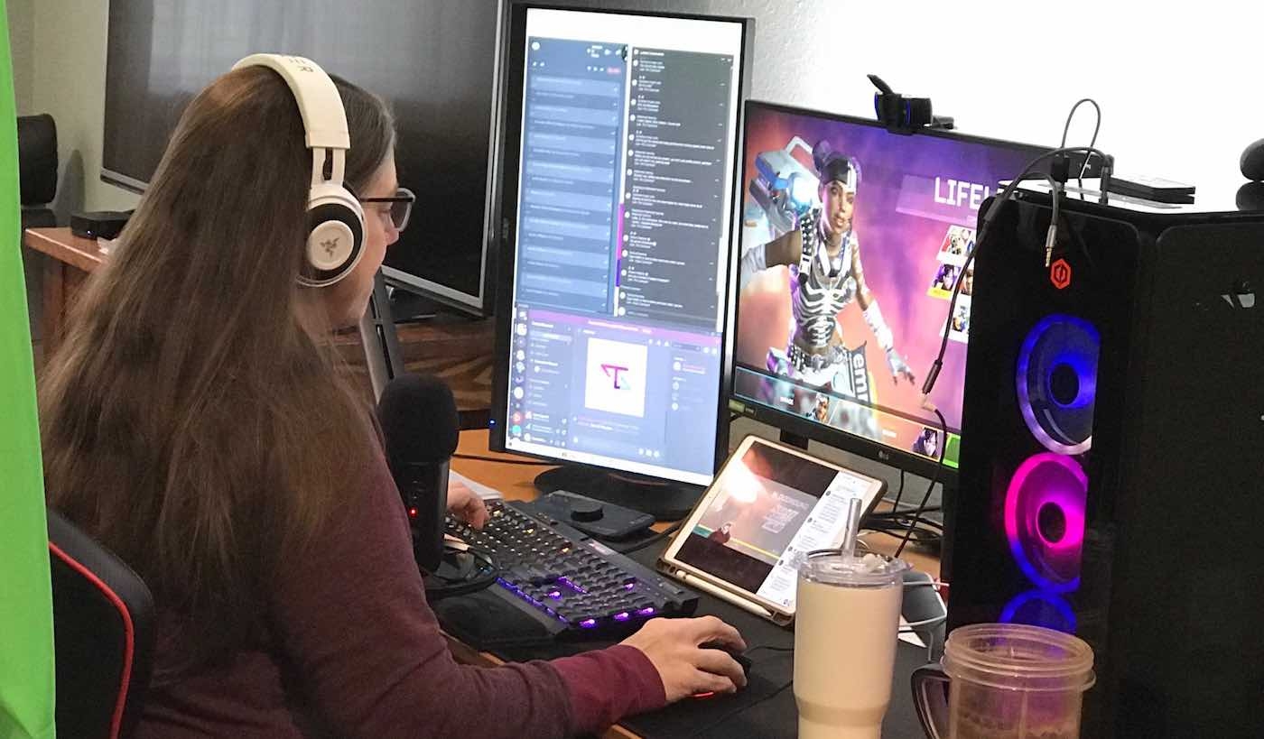 TacticalGramma playing video games her FB page