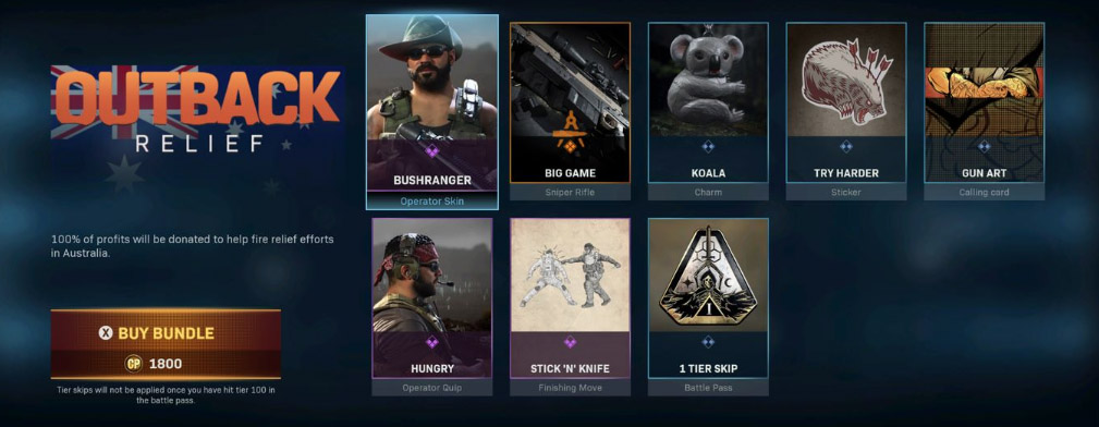 outback relief pack call of duty