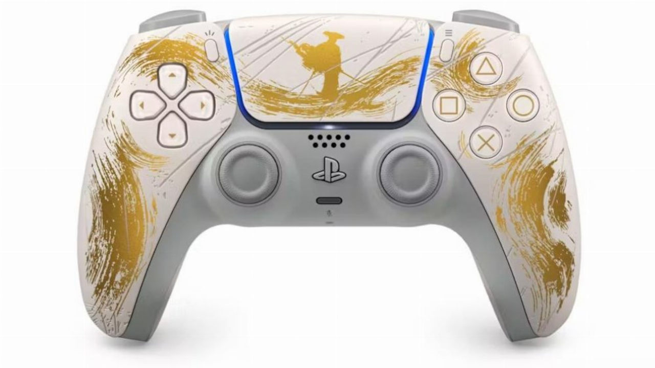 sony playstation dualsense controller ghost of yotei limited edition gold