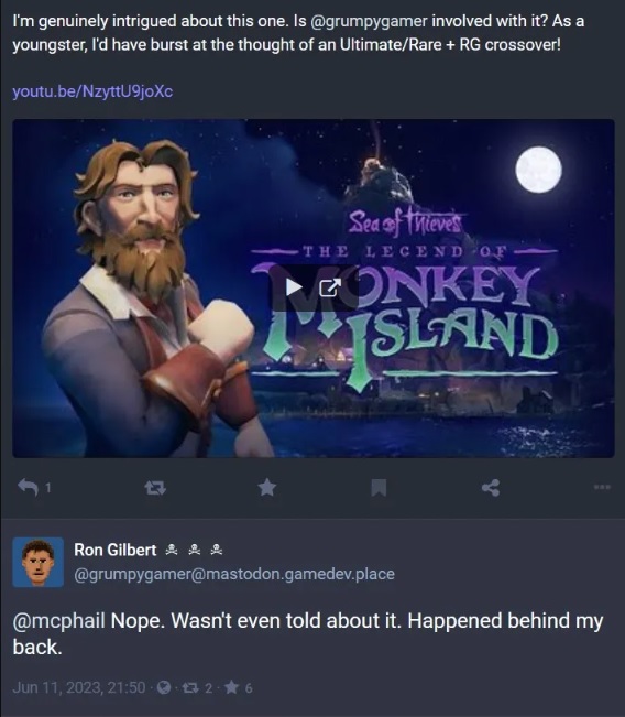 Monkey island sea of thieves crossover