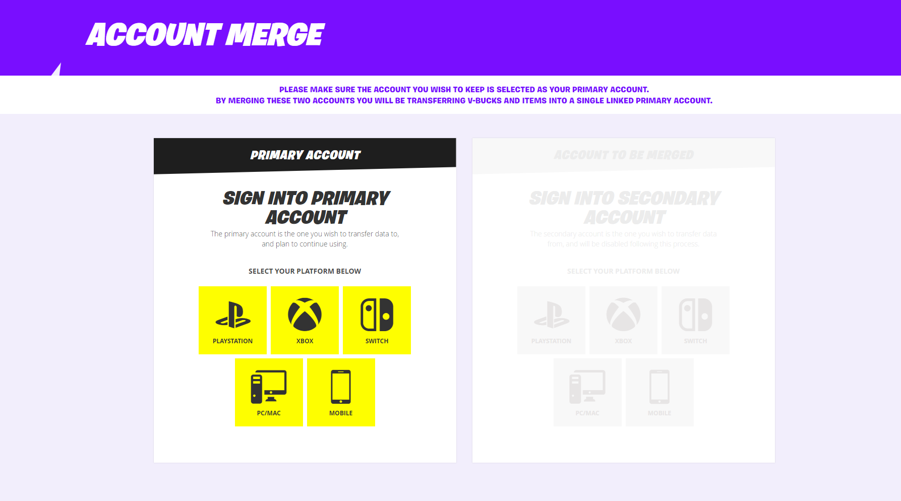 account merge