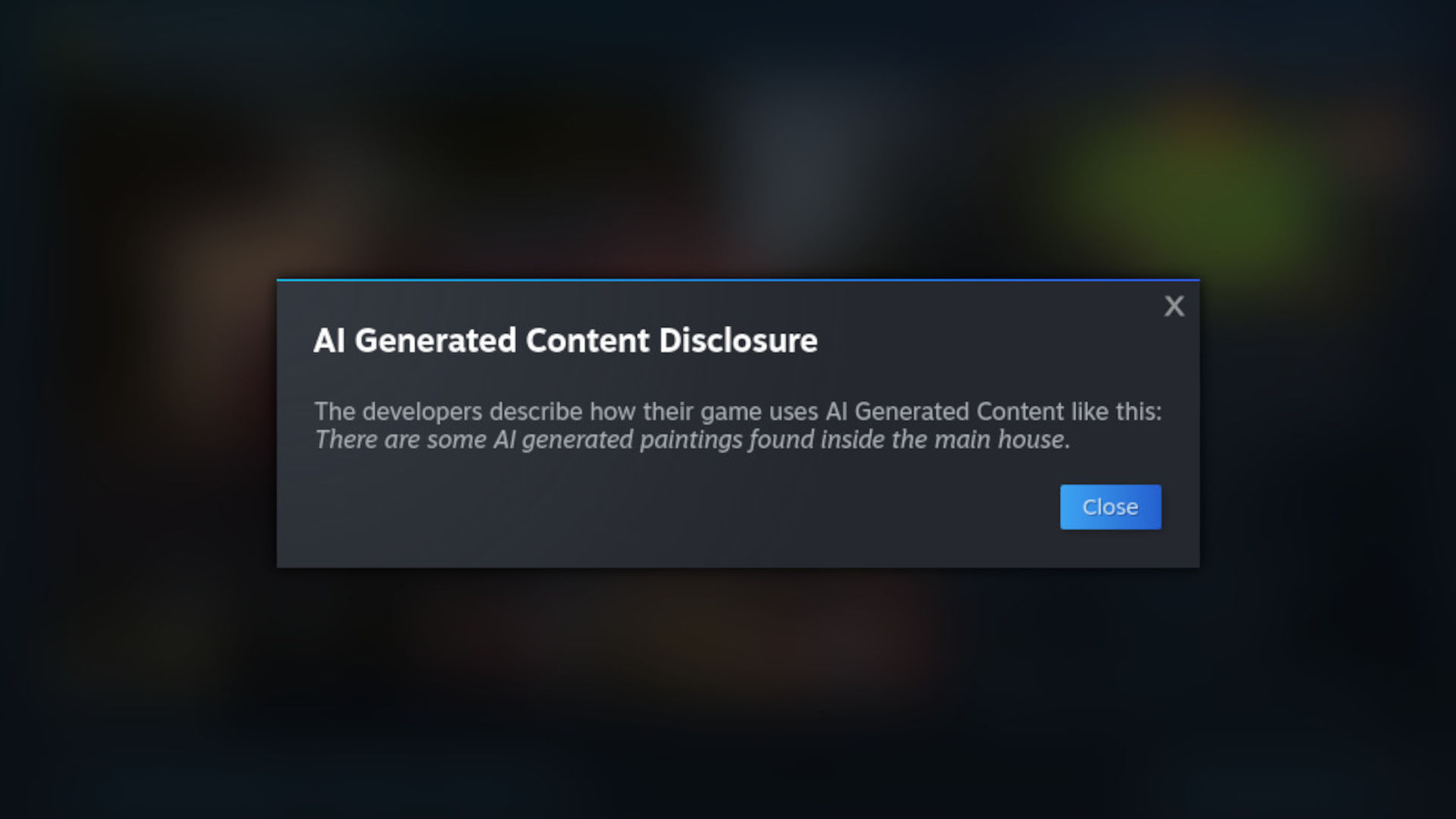 ai warning for steam extension and script