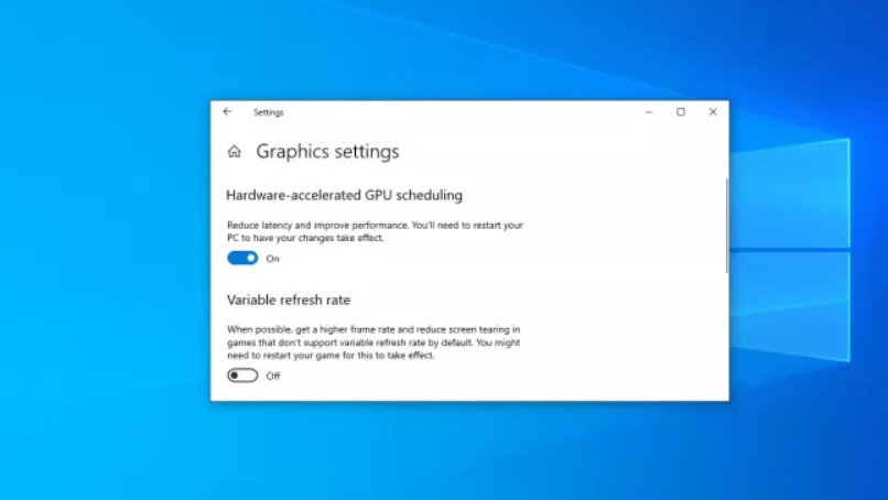hardware accelerated gpu enable on windows 10