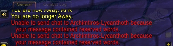 world of warcraft censored messages
