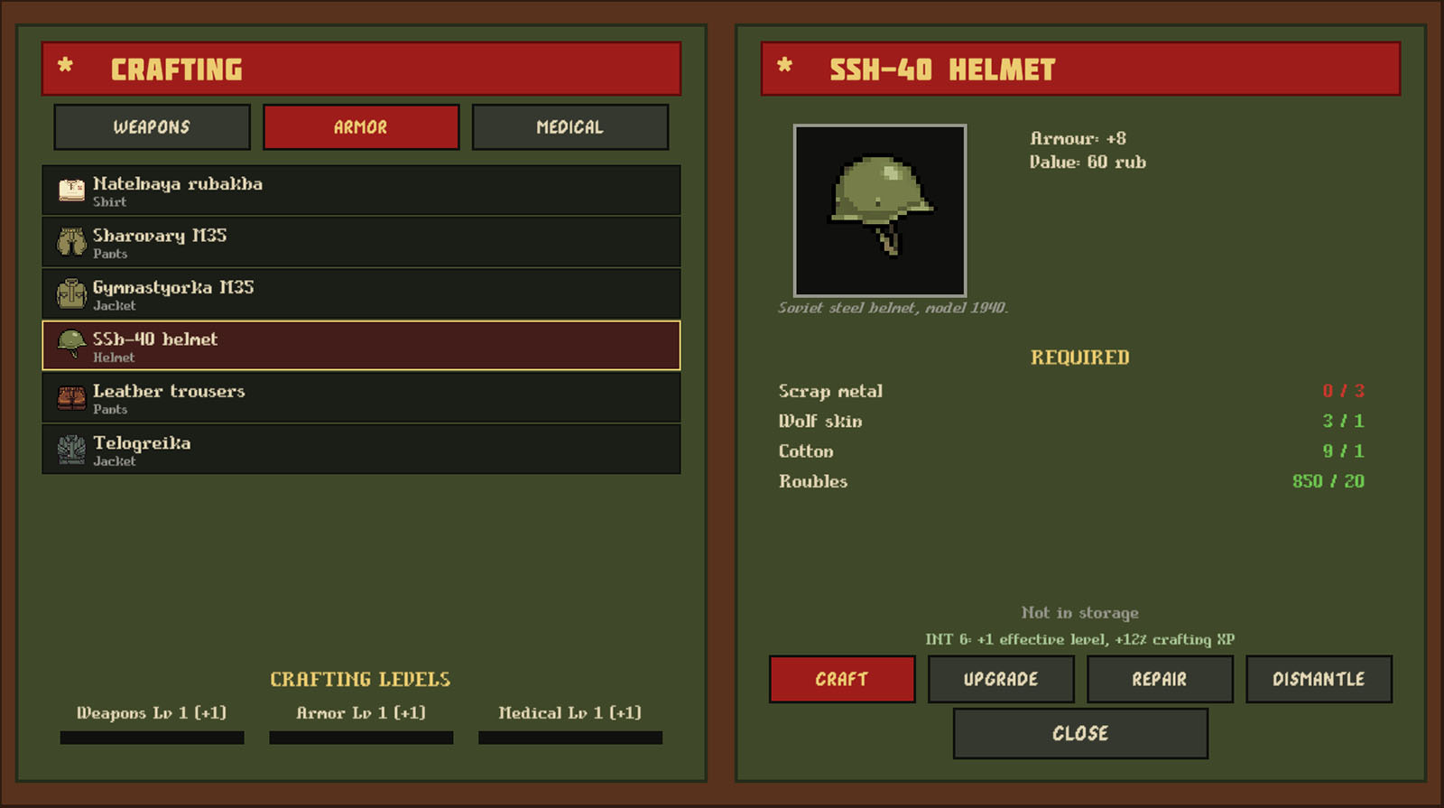 katyusha early beta crafting