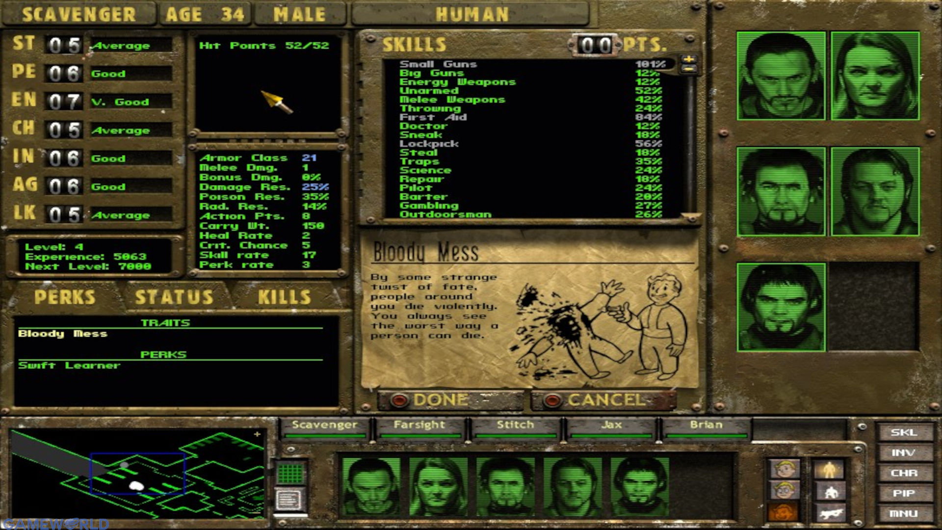 Fallout Tactics Brotherhood of Steel character