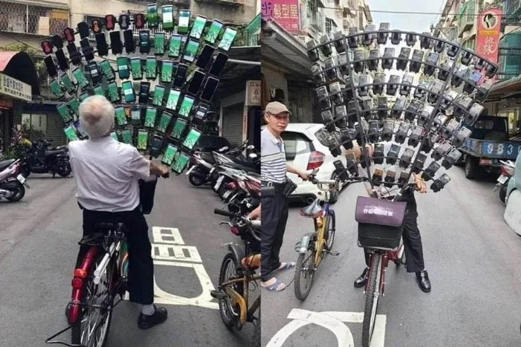 taiwan grandpa 64 phones