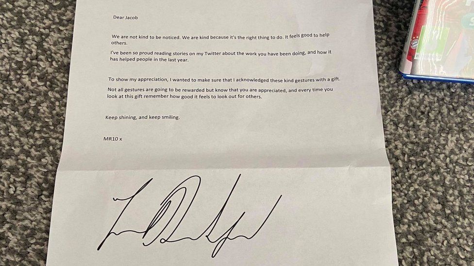 ps5 marcus rashford letter to fan