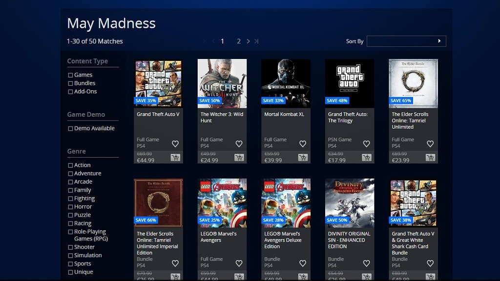 PS Store May Madness Sale