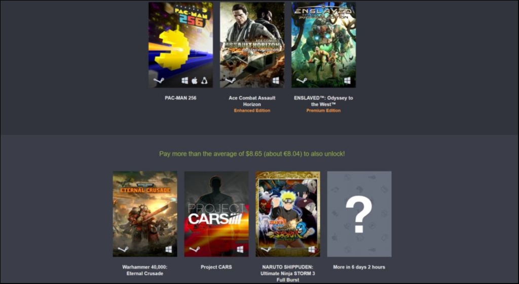 Bandai Namco Humble Bundle