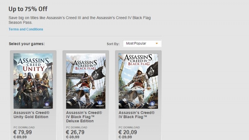 Εκπτώσεις στη σειρά Assassin's Creed