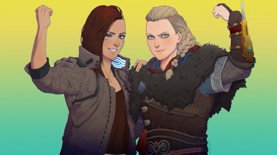 Η Ubisoft συγχαίρει την CD Projekt Red δημοσιεύοντας τις ηρωίδες των AC Valhalla και Cyberpunk