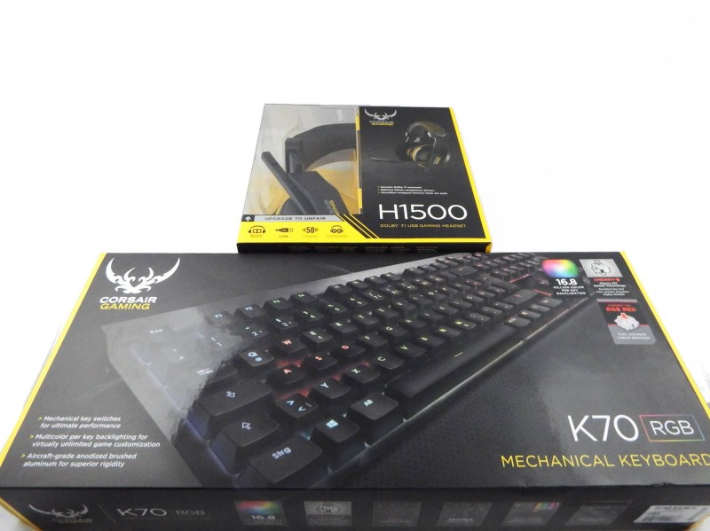 Corsair K70 RGB Keyboard & H1500 Headset Corsair K70 RGB Keyboard & H1500 Headset