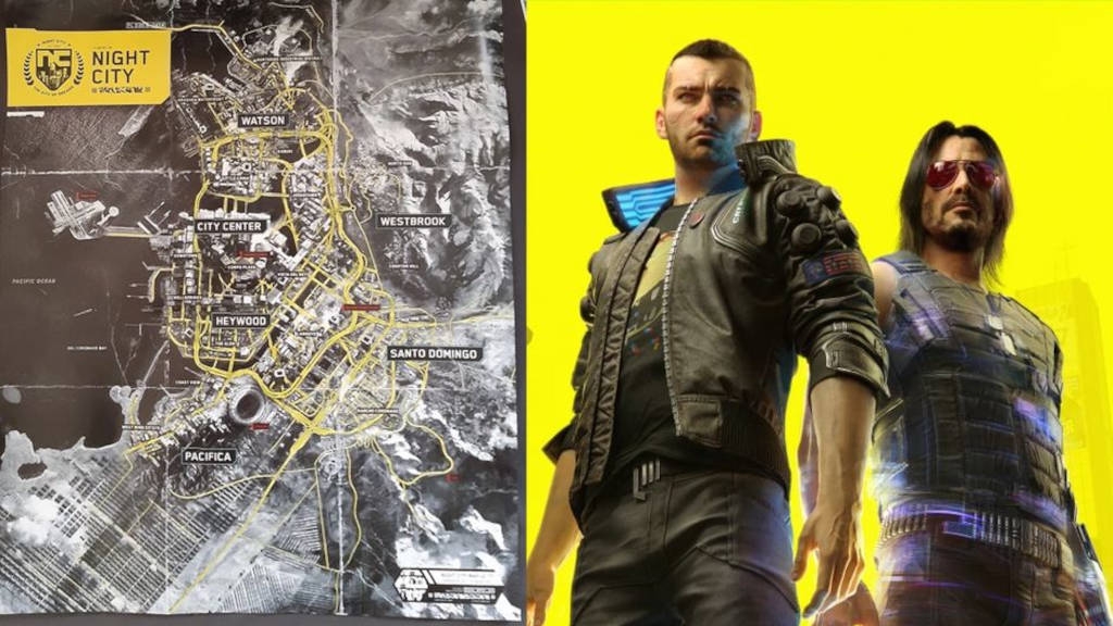 O χάρτης του Cyberpunk 2077