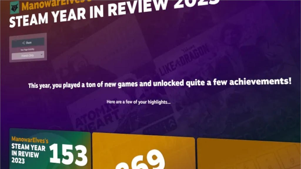  Steam Year in Review 2023