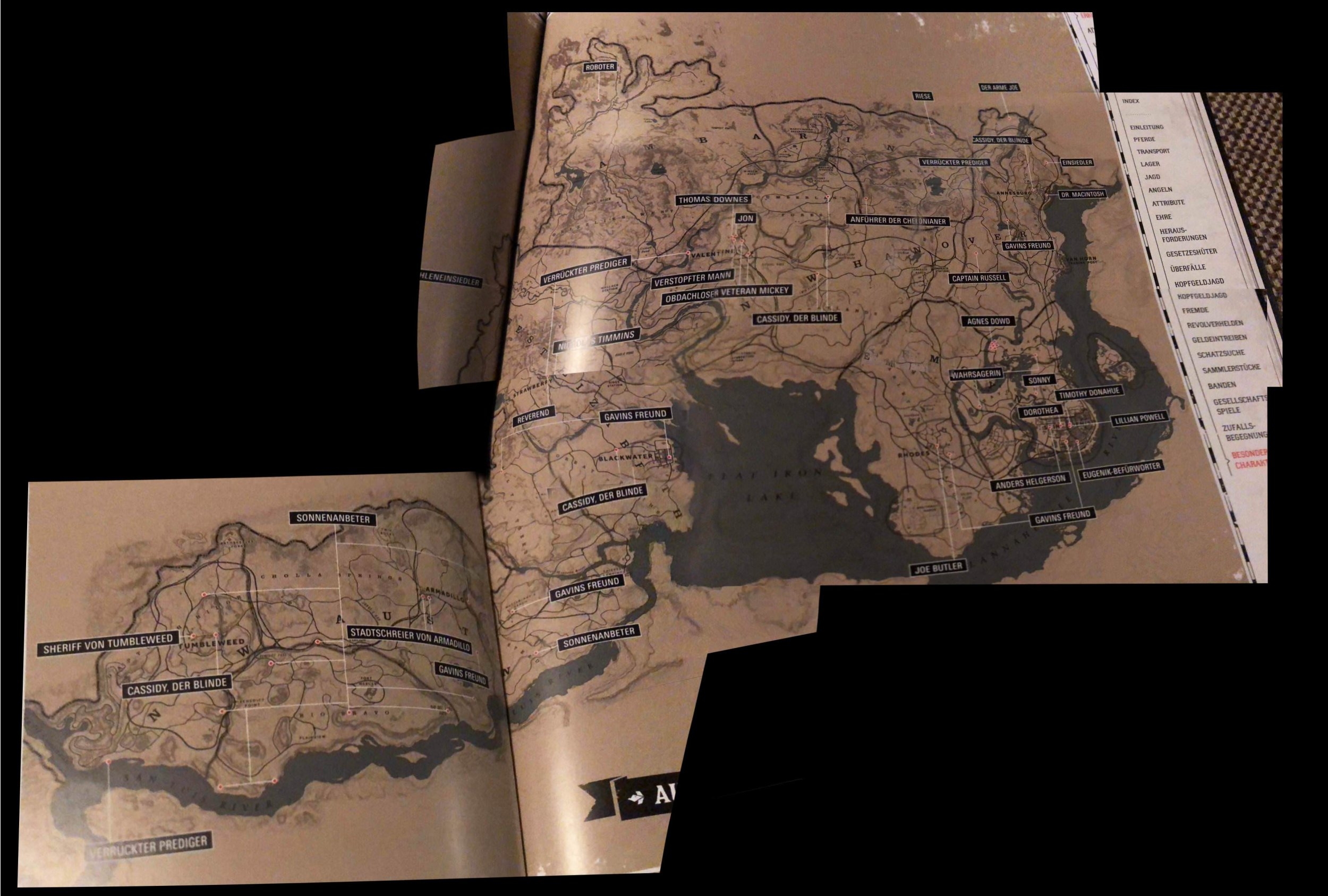 Red Dead Redemption 2: Ο χάρτης του παιχνιδιού