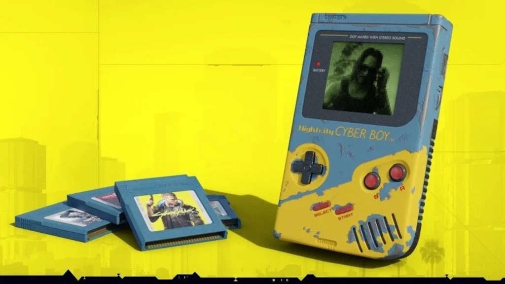 Σχέδιο Cyberpunk 2077 Game Boy από fan του παιχνιδιού