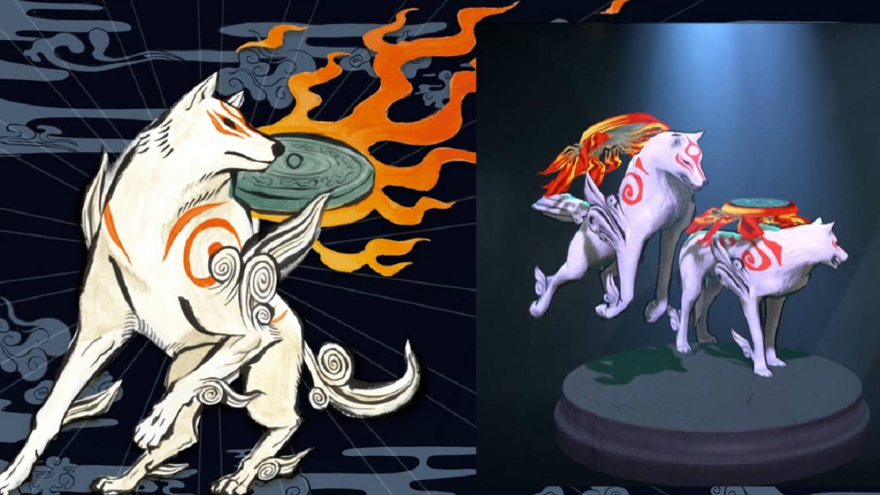 Η Amaterasu του Okami ως Courier στο Dota 2