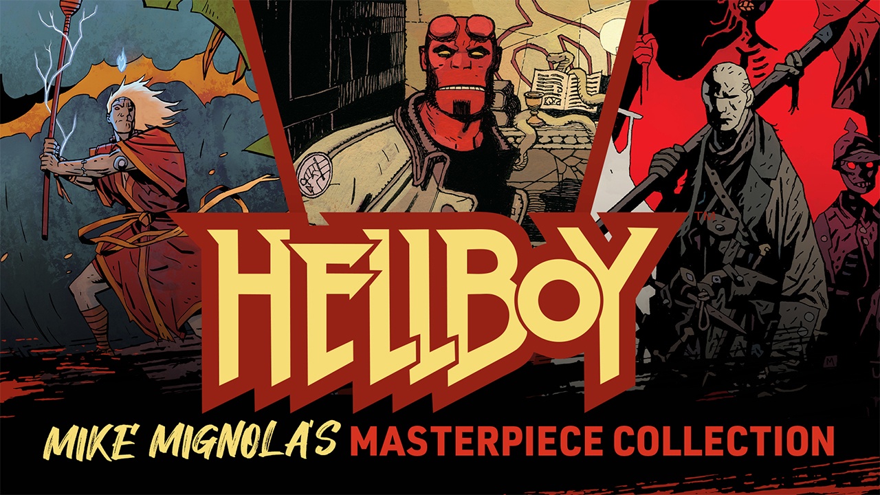 Η συλλογή Giant Hellboy περιλαμβάνει πάνω από 100 κόμικς γραμμένα και εικονογραφημένα από τον Mike Mignola