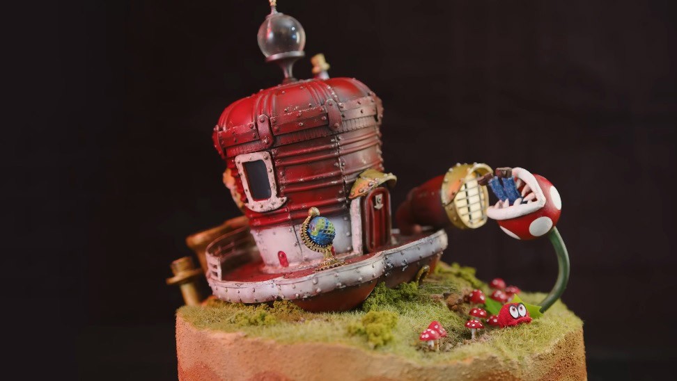 Ο YouTuber Studson Studio έφτιαξε γλυπτό Super Mario Odyssey από σκουπίδια