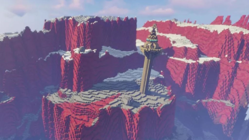 Ο χάρτης του The Legend of Zelda: Breath of the Wild μέσα στο Minecraft Ο χάρτης του The Legend of Zelda: Breath of the Wild μέσα στο Minecraft