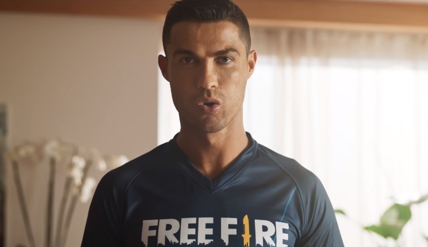 Ο Cristiano Ronaldo cyberpunk χαρακτήρας στο mobile game Free Fire