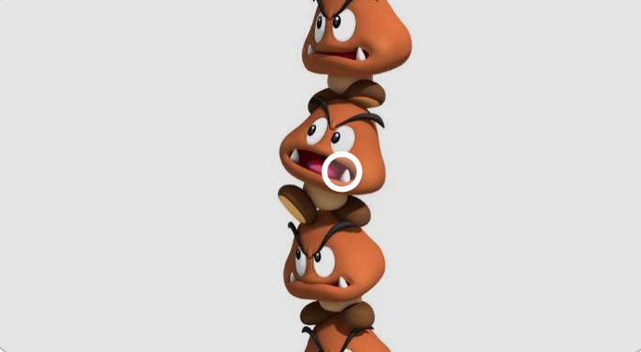 Κατάρρευση αγάλματος με Goombas στο πάρκο Super Nintendo World