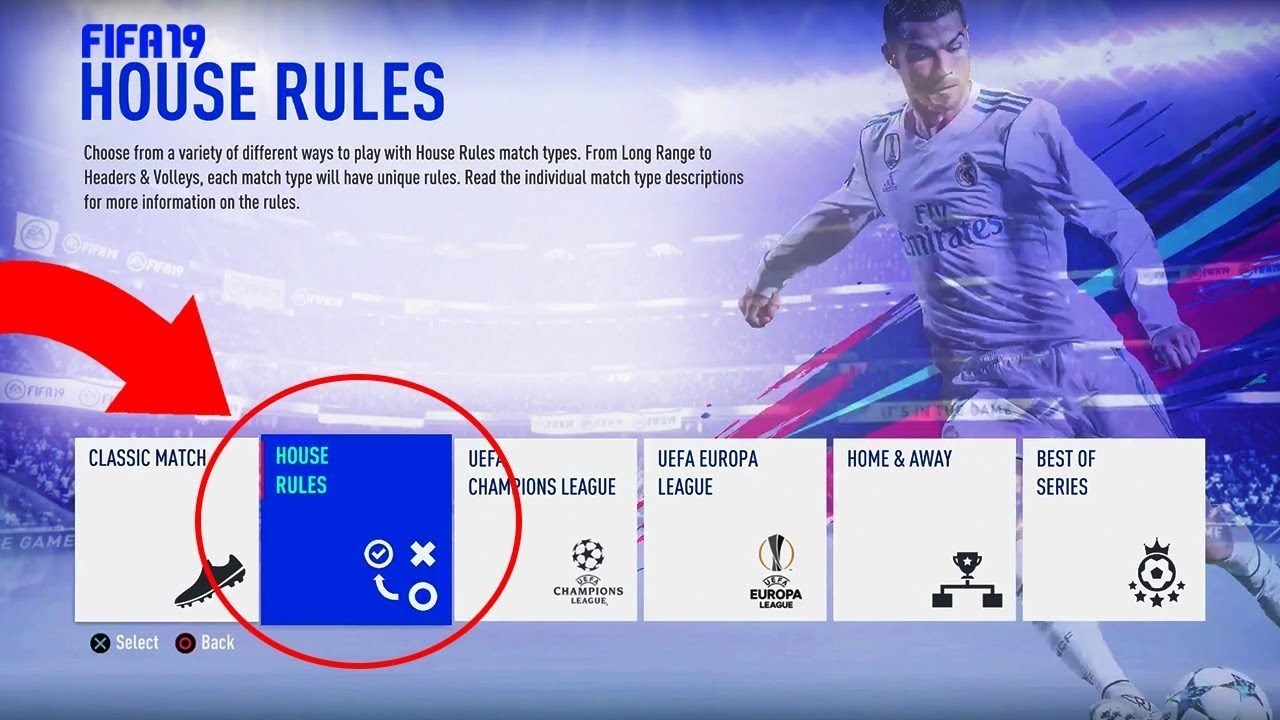 Στο Fifa 19: House Rules και Survival mode
