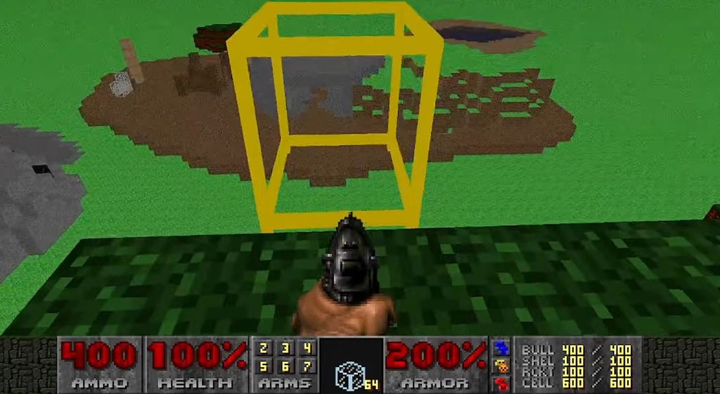 Το Doom 2 Voxel Violence mod βάζει στο παιχνίδι λειτουργίες Minecraft