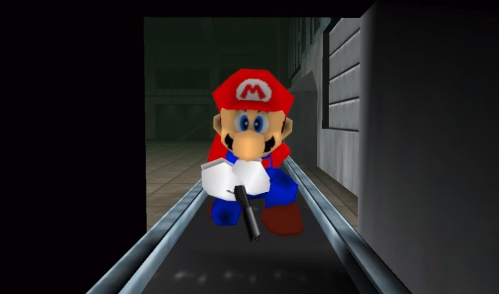 Golden Eye 007 με χαρακτήρες του Super Mario 64