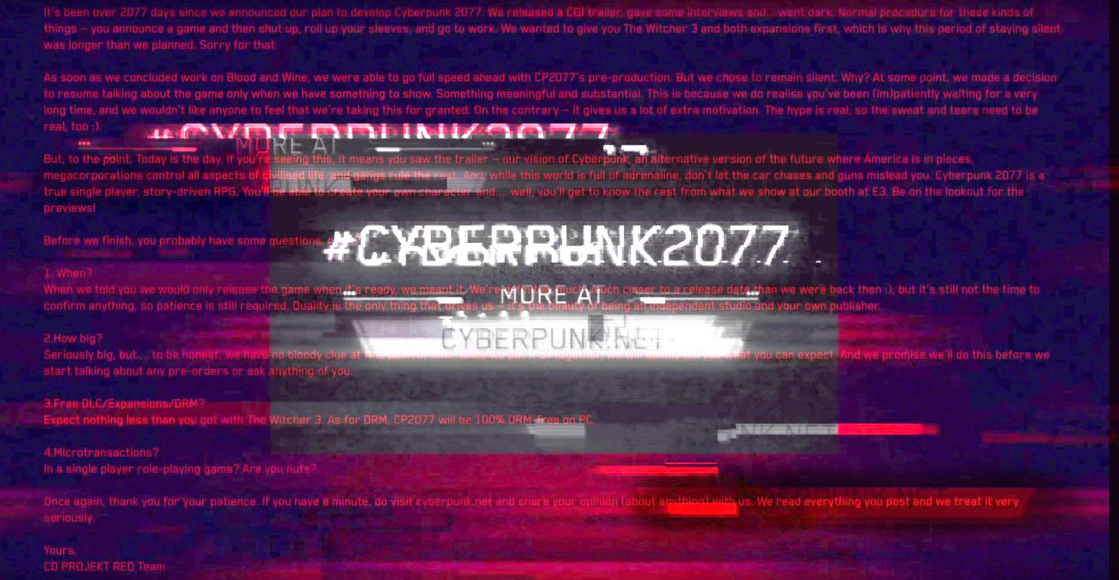 Κρυφά μηνύματα στο τρέιλερ του Cyberpunk 2077