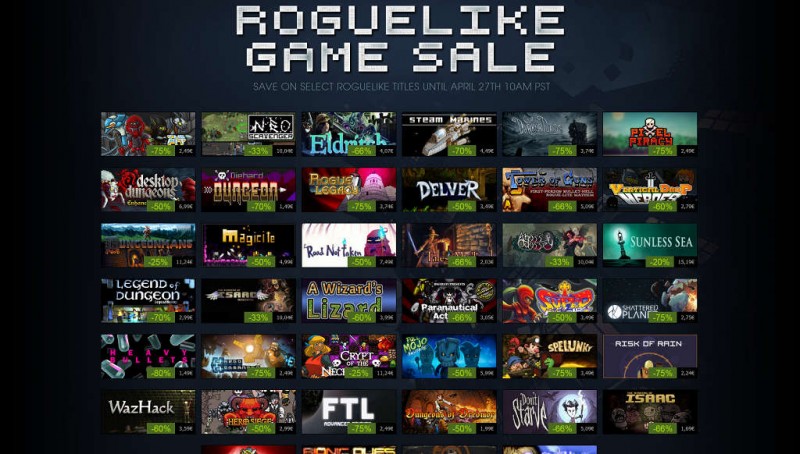 Roguelike Steam Sales