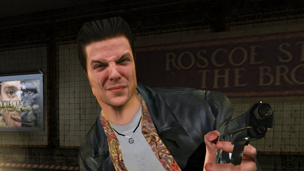 O σεναριογράφος και πρωταγωνιστής του Max Payne κάνει την χαρακτηριστική γκριμάτσα του παιχνιδιού