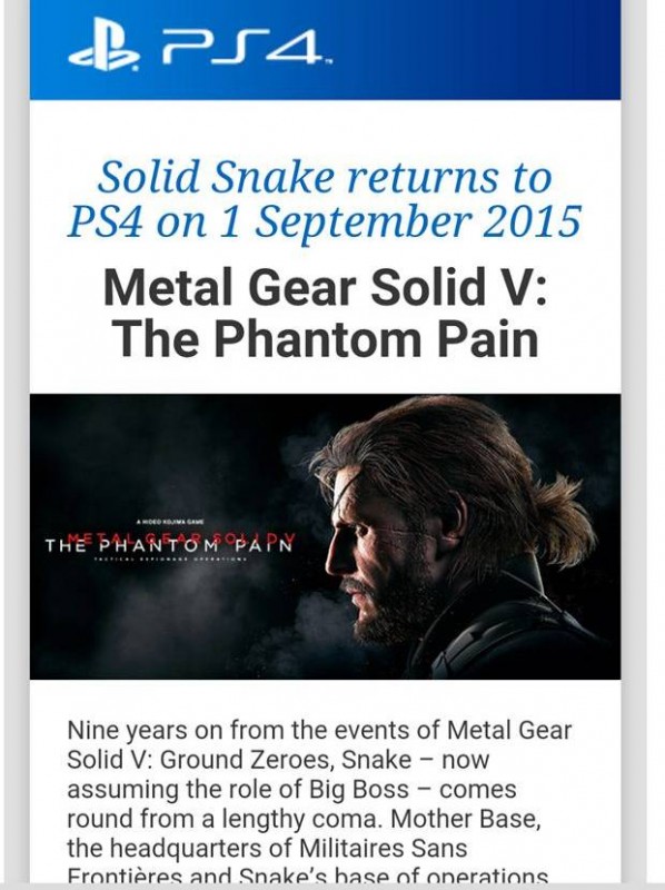 Φήμη: O Solid Snake στο Metal Gear Solid 5;
