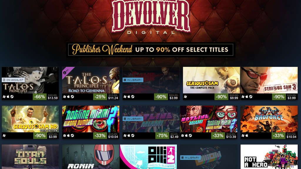 Εκπτώσεις σε τίτλους της Devolver Digital στo Steam