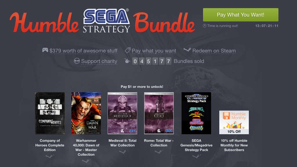 Προσφορές Humble Bundle: Sega Strategy