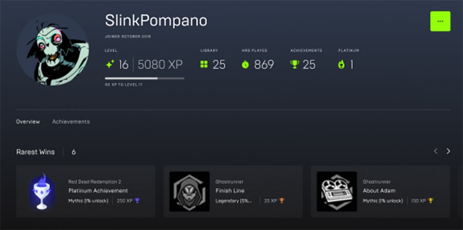 Το Epic Games Store θα αναβαθμίσει τα user profiles και τα trophies