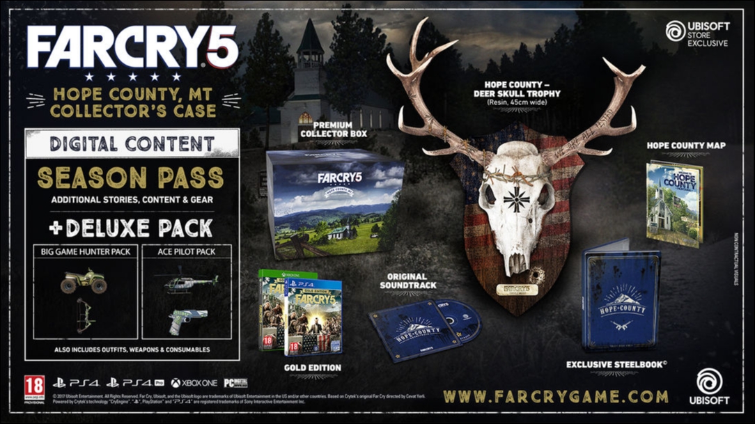 Far Cry 5 Collector's Editions Far Cry 5 Collector's Editions