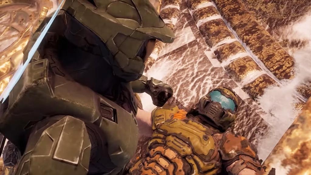 God of War mod με τους Master Chief και Doom Guy να παίζουν ξύλο