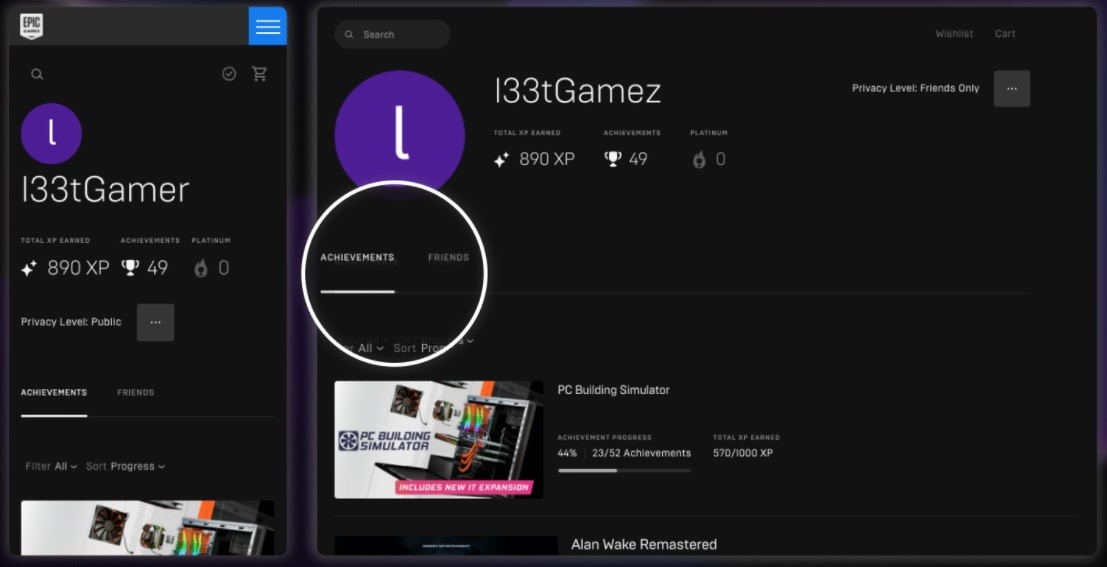  Το Epic Games Store πρόσθεσε σύστημα με achievements