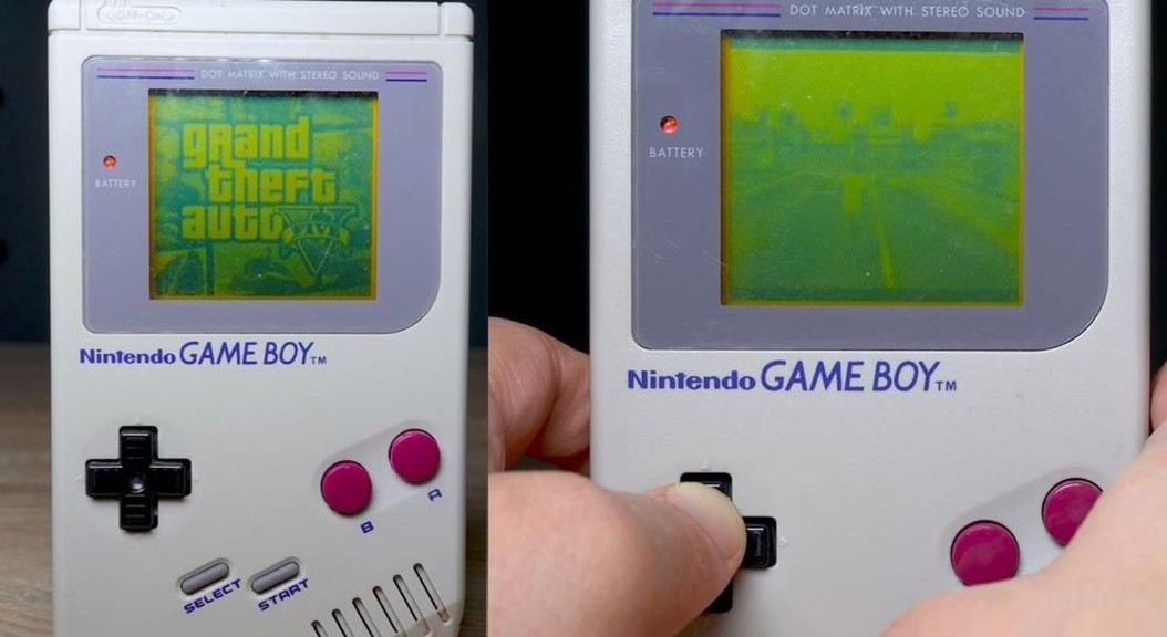 Modder streamαρε το Grand Theft Auto V και το DOOM στο Game Boy Modder streamαρε το Grand Theft Auto V και το DOOM στο Game Boy