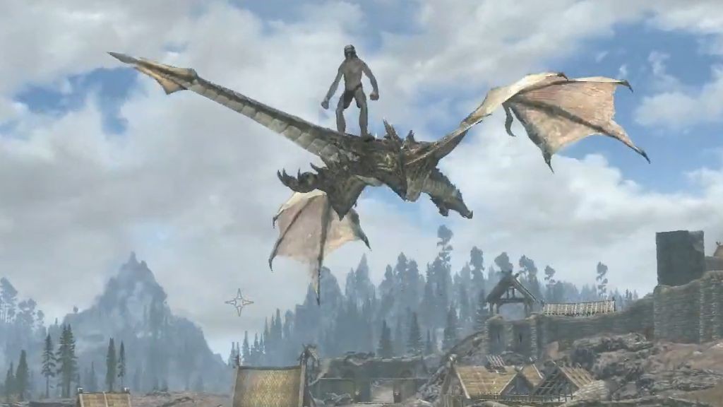 Ένας παίκτης του Skyrim ανακάλυψε έναν γίγαντα να ιππεύει έναν δράκο