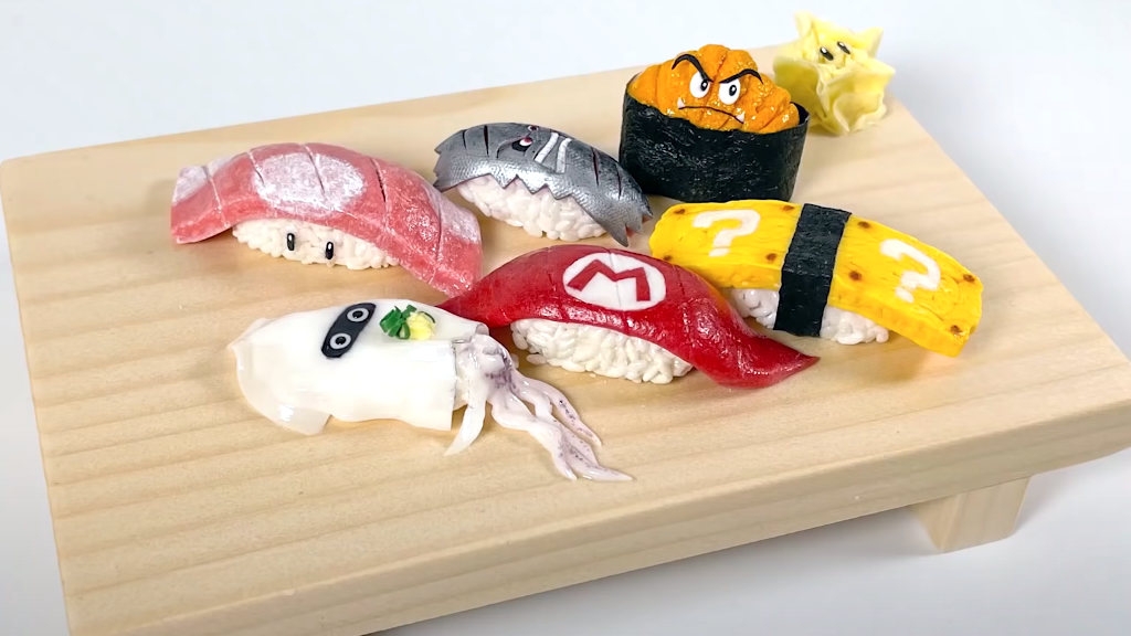 YouTuber δημιουργεί ψεύτικο Super Mario sushi με πηλό
