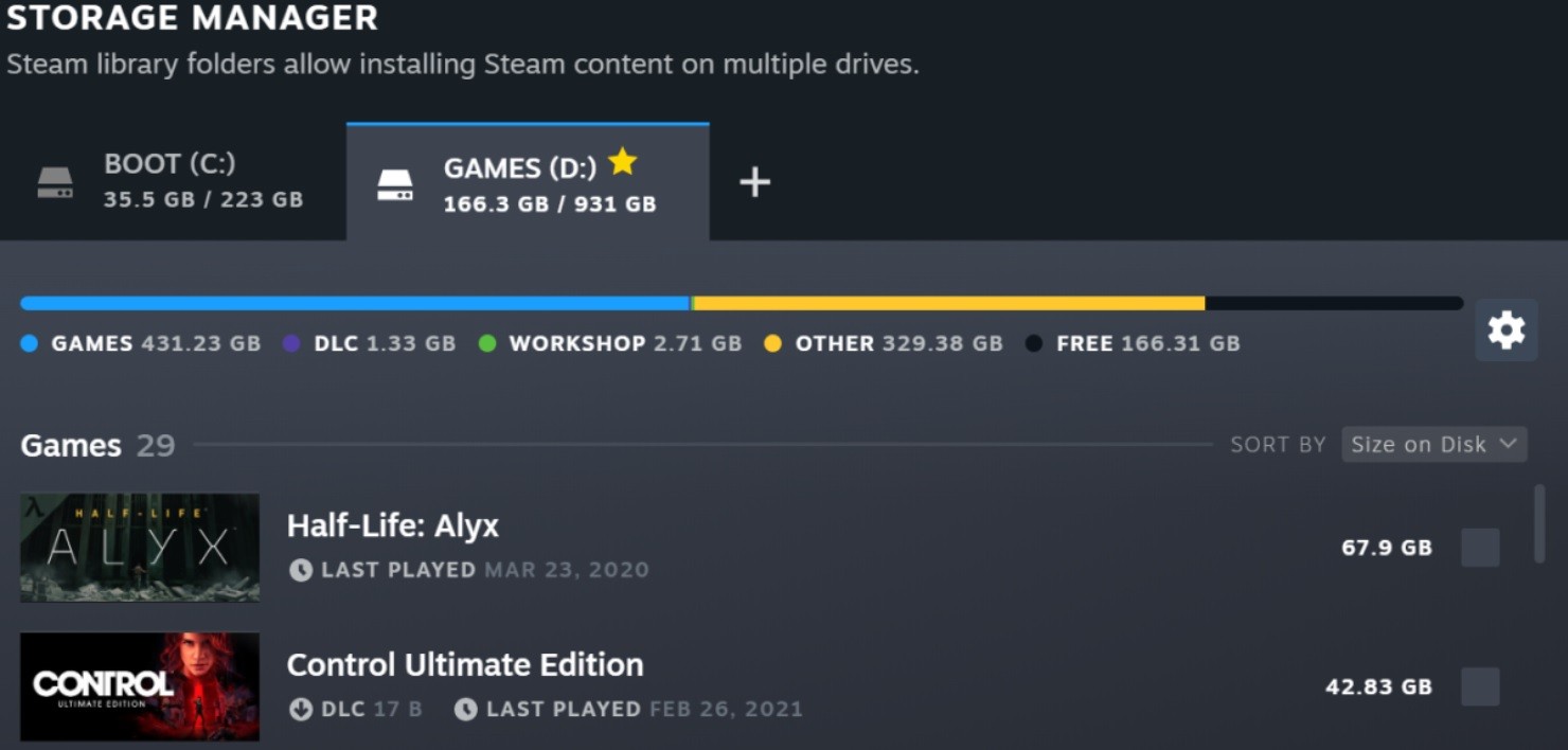 Update στο Steam Storage Manager σας επιτρέπει να διαχειριστείτε καλύτερα τα games ανά σκληρό δίσκο