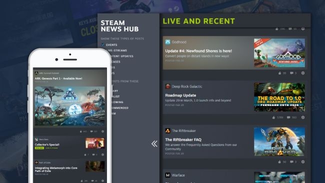 Το News Hub έρχεται στο Steam